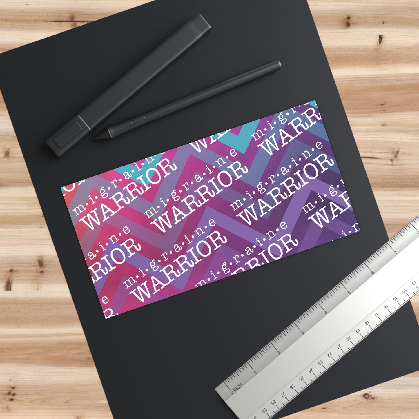 Migraine Warrior Zig Zag Bumper Stickers