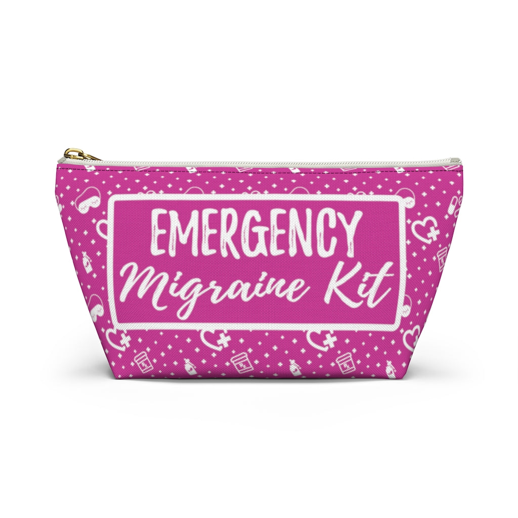 Emergency Migraine Kit Pouch (Bubble Gum) - Achy Smile Shop