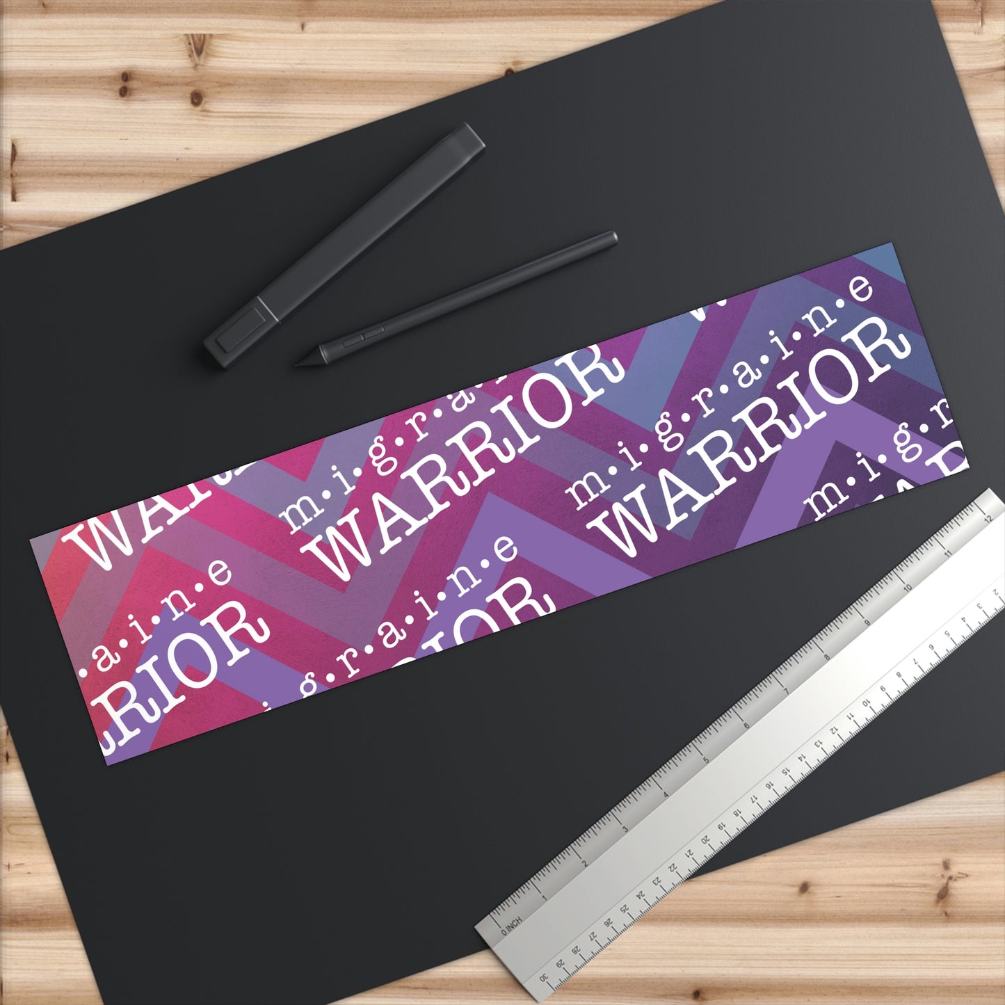 Migraine Warrior Zig Zag Bumper Stickers