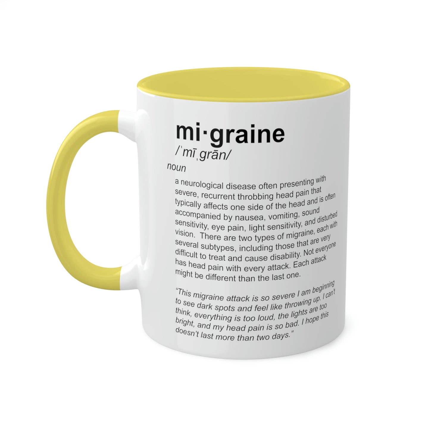 Migraine Definition Mug, 11oz