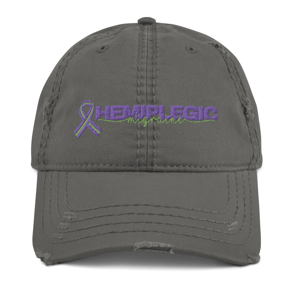 Hemiplegic Migraine Distressed Hat - Achy Smile Shop