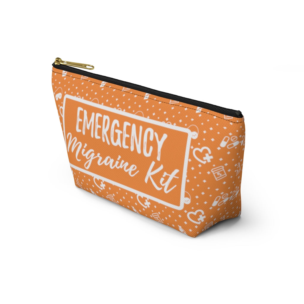 Emergency Migraine Kit Pouch (Tangerine) - Achy Smile Shop