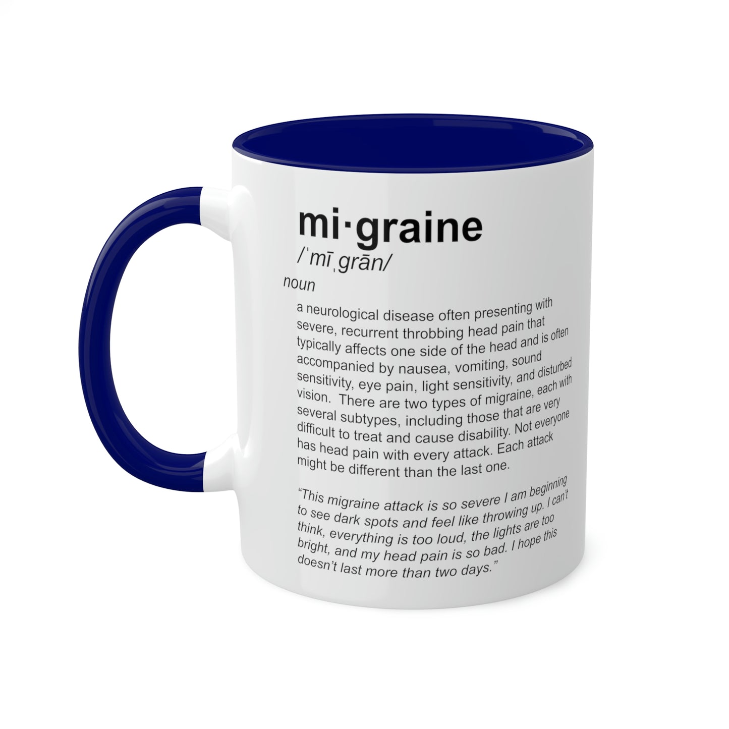 Migraine Definition Mug, 11oz