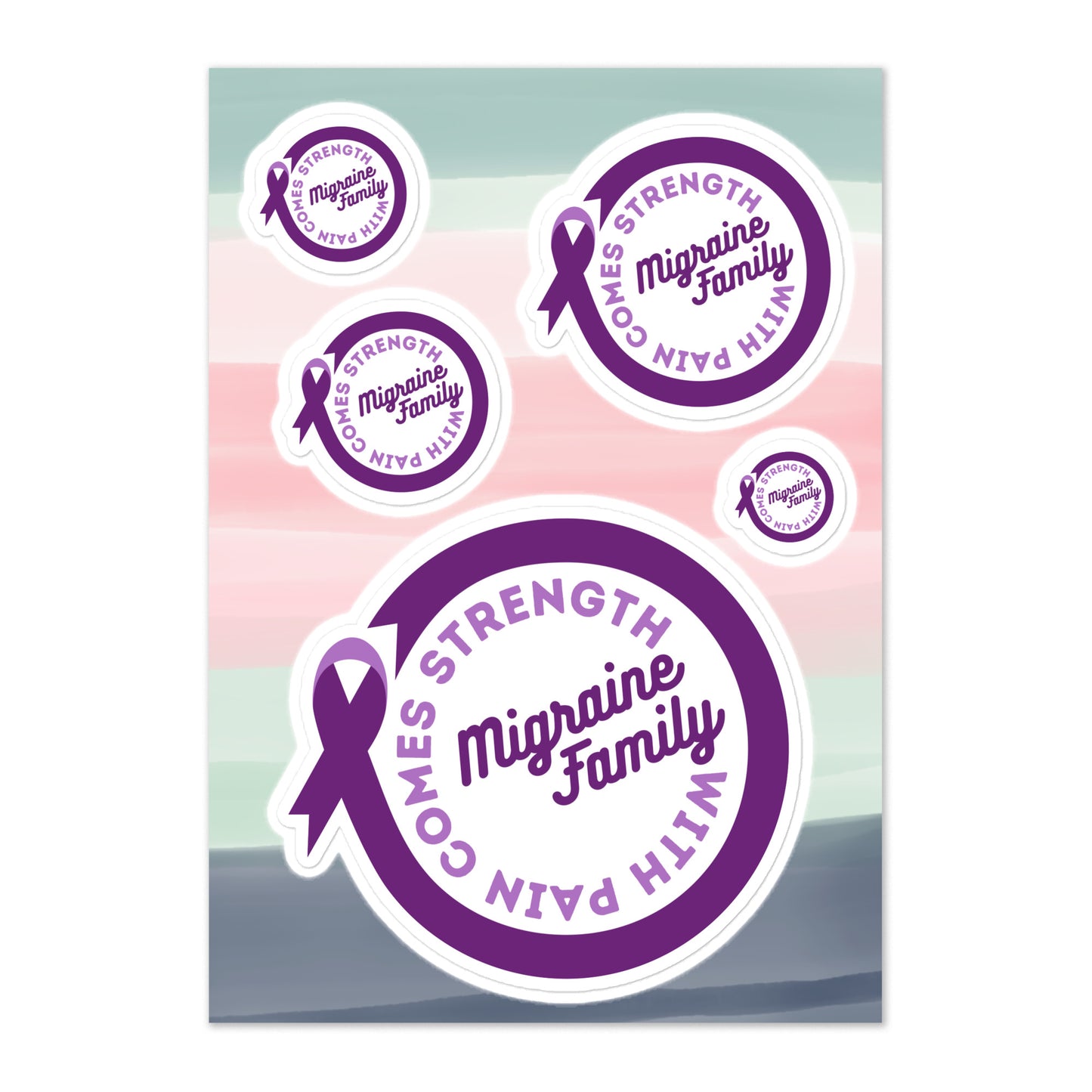 Migraine Family Sticker sheet