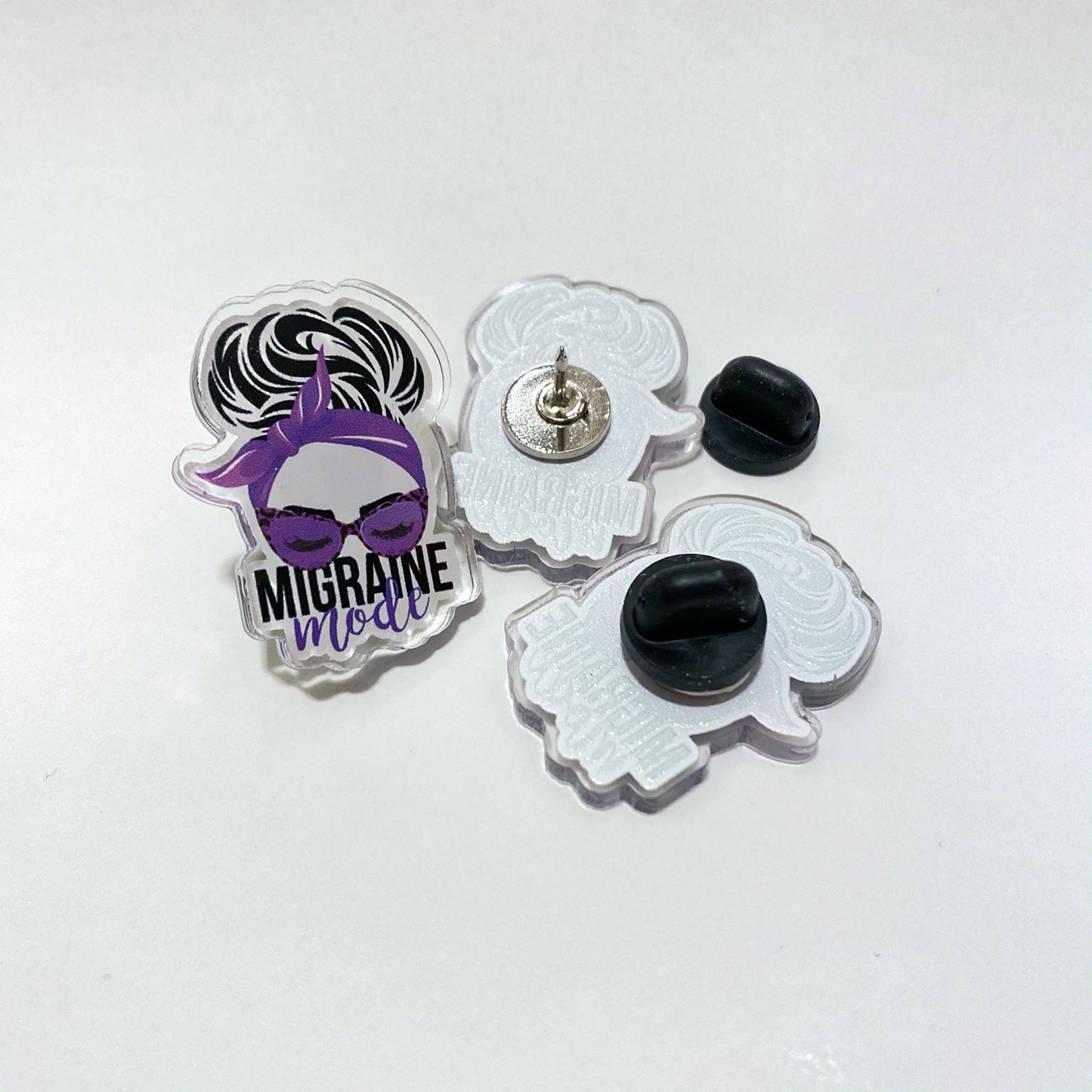 Migraine Mode Acrylic Lapel Pin - Achy Smile Shop