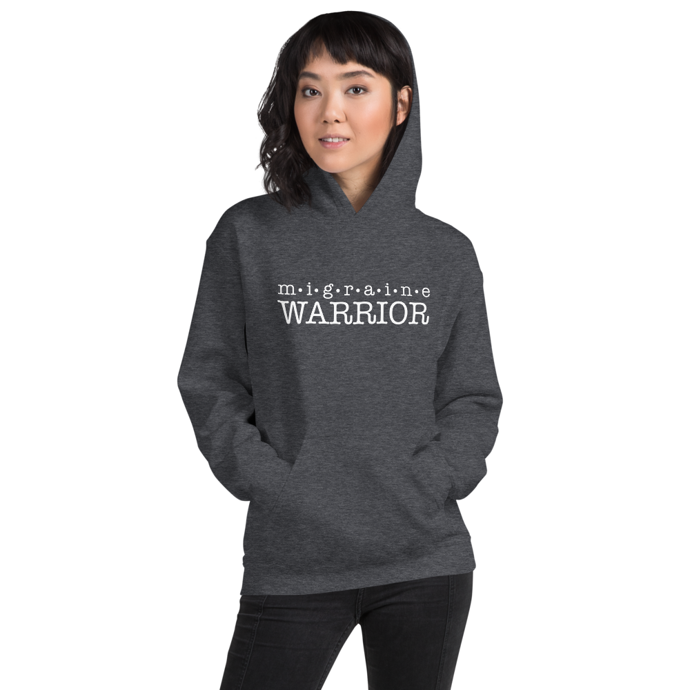Migraine Warrior Unisex Hoodie Dark - Achy Smile Shop