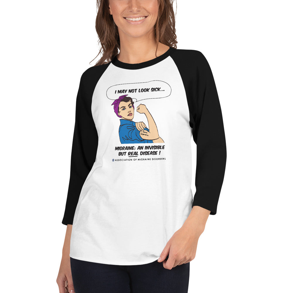 Rosie the Riveter Migraine Baseball Raglan