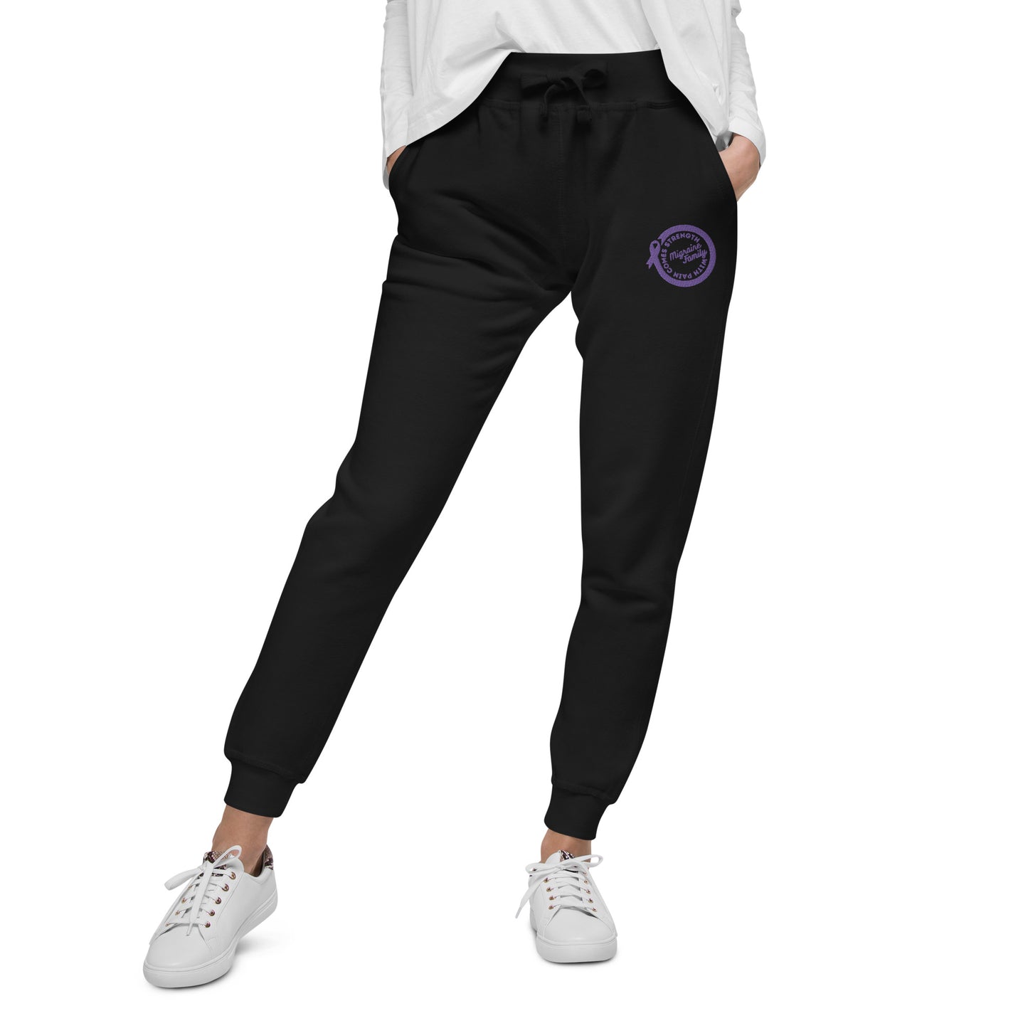 Migraine Family Unisex Embroidered Fleece Sweatpants