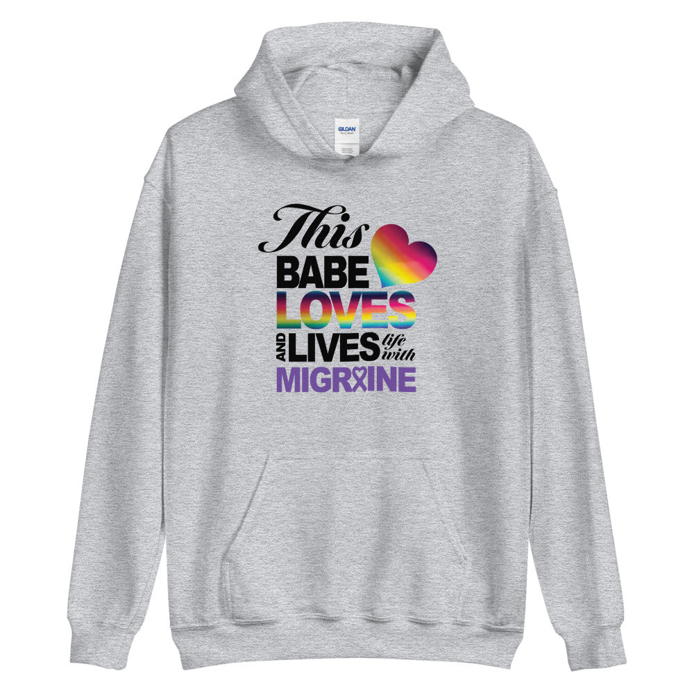 This Babe Loves & Lives Life Unisex Hoodie - Achy Smile Shop