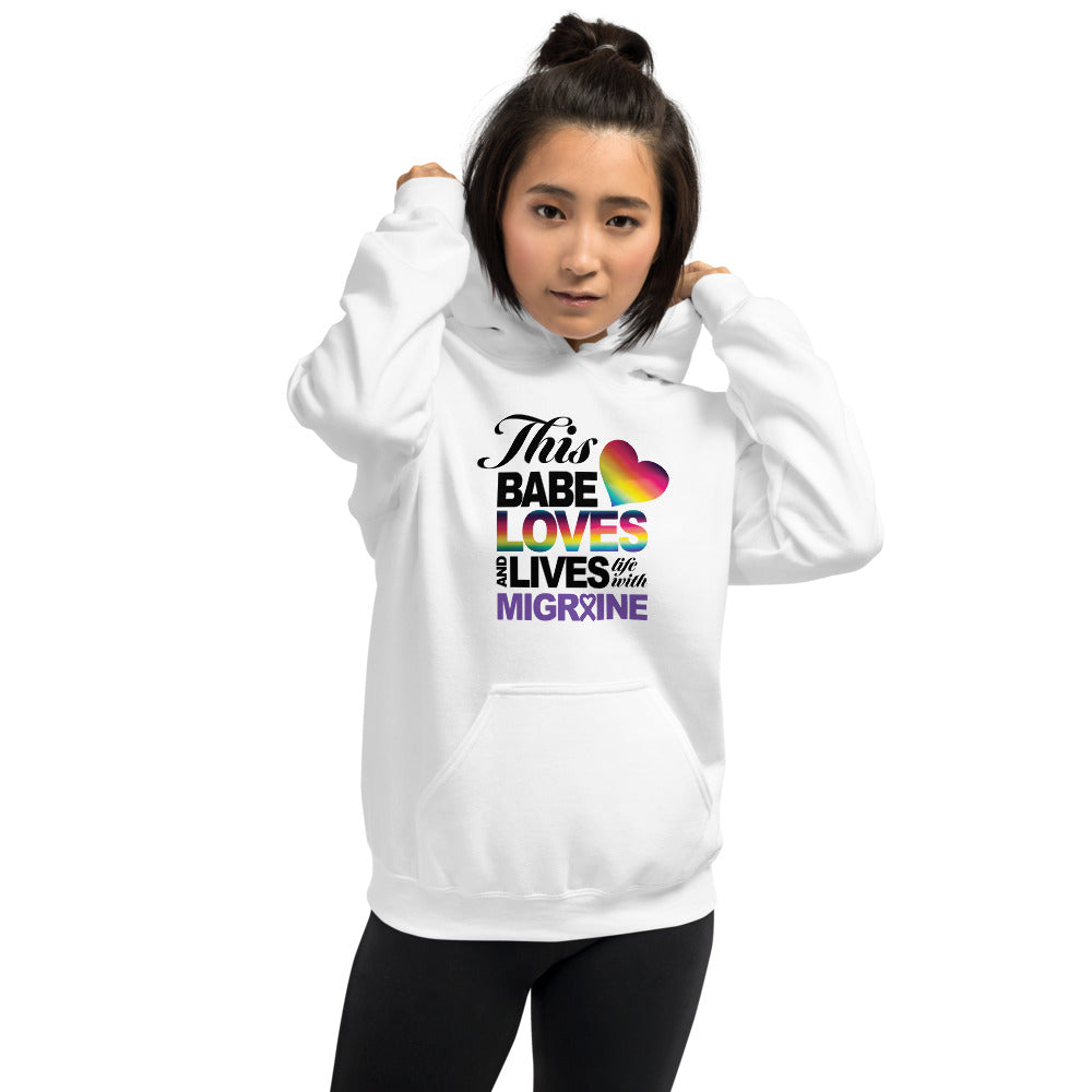 This Babe Loves & Lives Life Unisex Hoodie - Achy Smile Shop