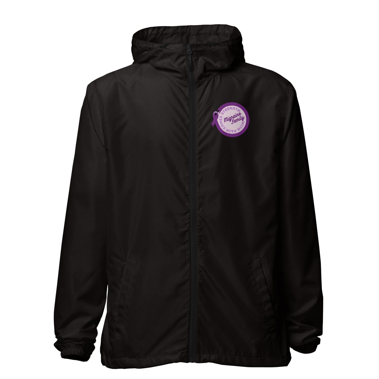 Migraine Family Lightweight Zip-Up Windbreaker Hoodie