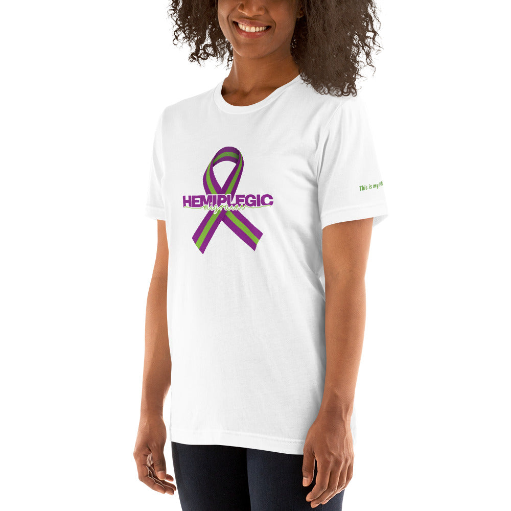 Hemiplegic Migraine Unisex T-Shirt for Lefties - Achy Smile Shop