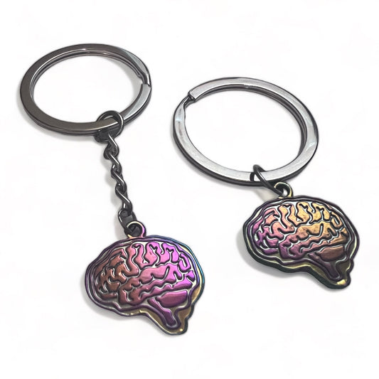 Brain Stainless Steel Keychains