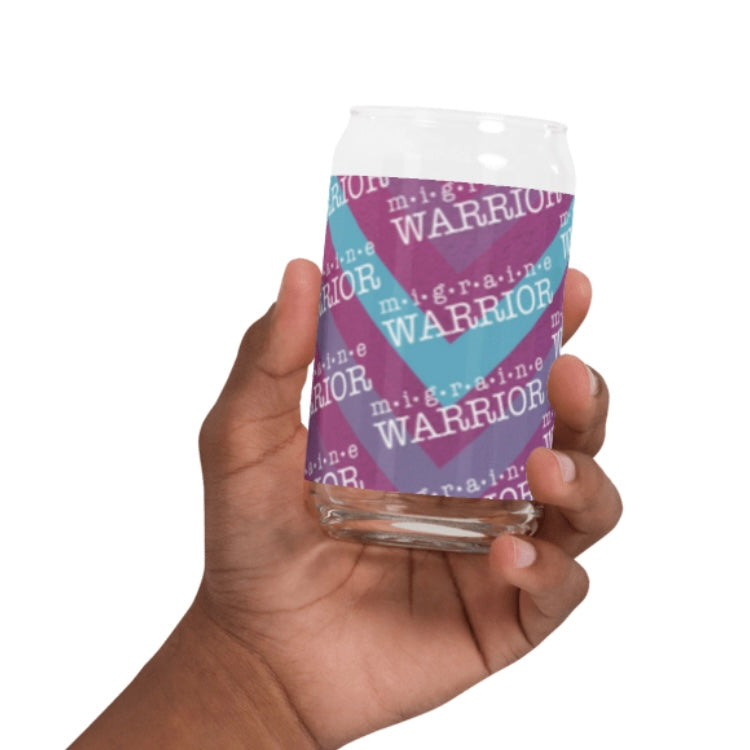 Migraine Warrior Frosted Glass Can Tumbler
