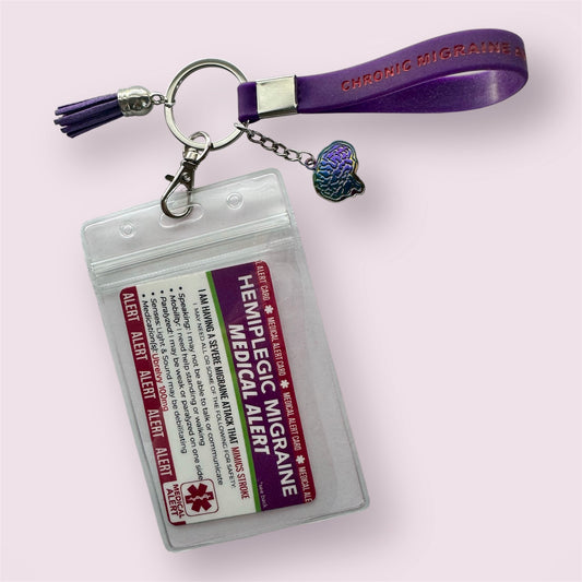 Alert Card Holder Hand Lanyard Keychain