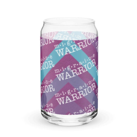 Migraine Warrior Frosted Glass Can Tumbler