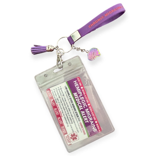 Alert Card Holder Hand Lanyard Keychain
