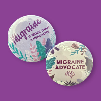 Migraine Advocate Button 2-Pack (1-1/2 inch)