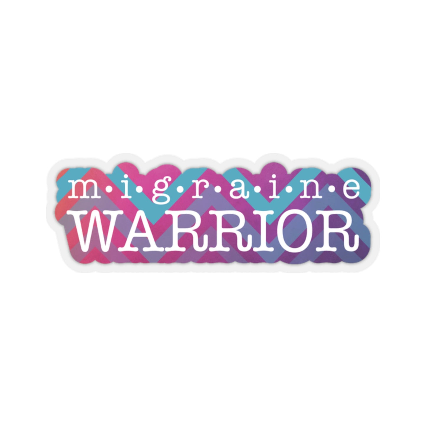 Migraine Warrior Zig Zag Kiss-Cut Stickers