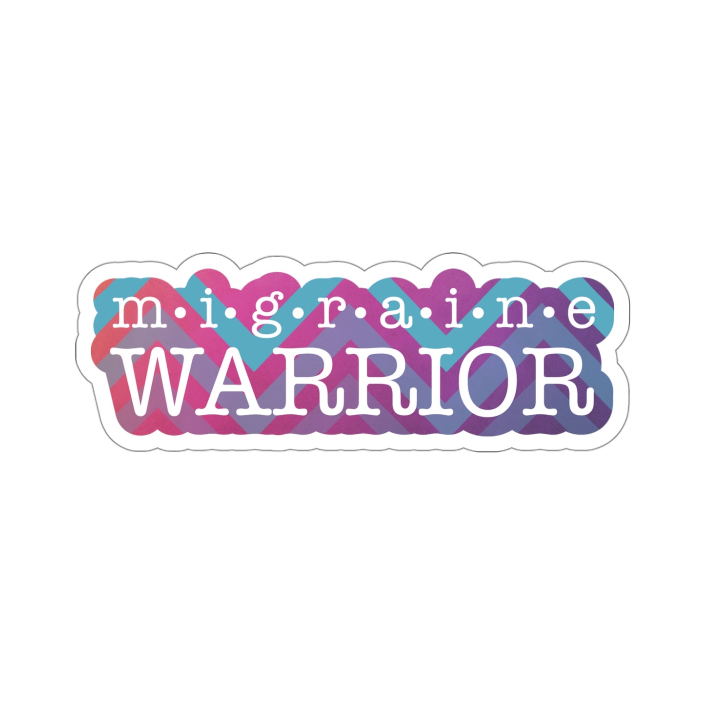 Migraine Warrior Zig Zag Kiss-Cut Stickers