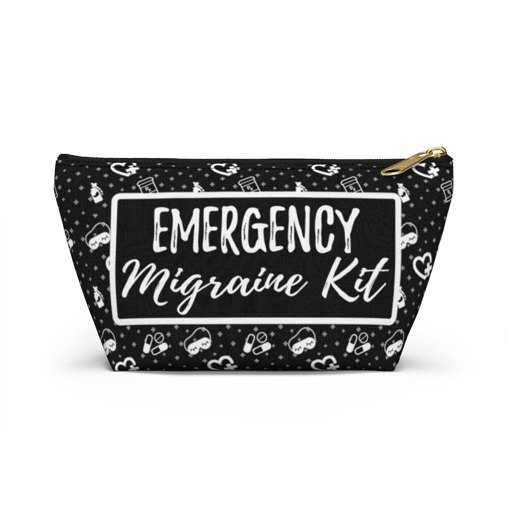 Emergency Migraine Kit Pouch (Black) - Achy Smile Shop