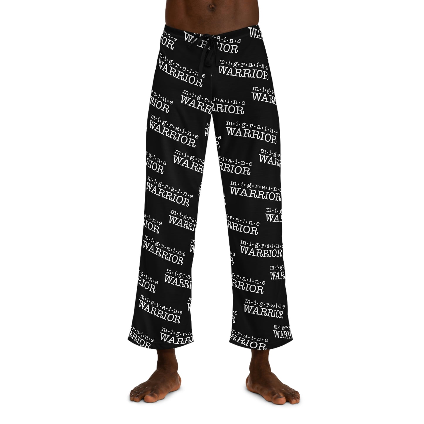 Migraine Warrior Men's Pajama Pants (Black & White)