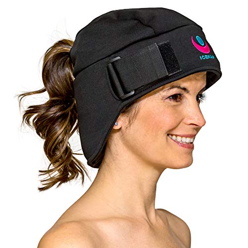 Icekap Migraine Cap - Patented Headache Relief Migraine Hat with 5 Gel Ice Pack - Ice Hat Lasts Up to 3 Hours! Icecap for Migraines, Chemo, Sinus Relief, Head Tension, Menopause and More