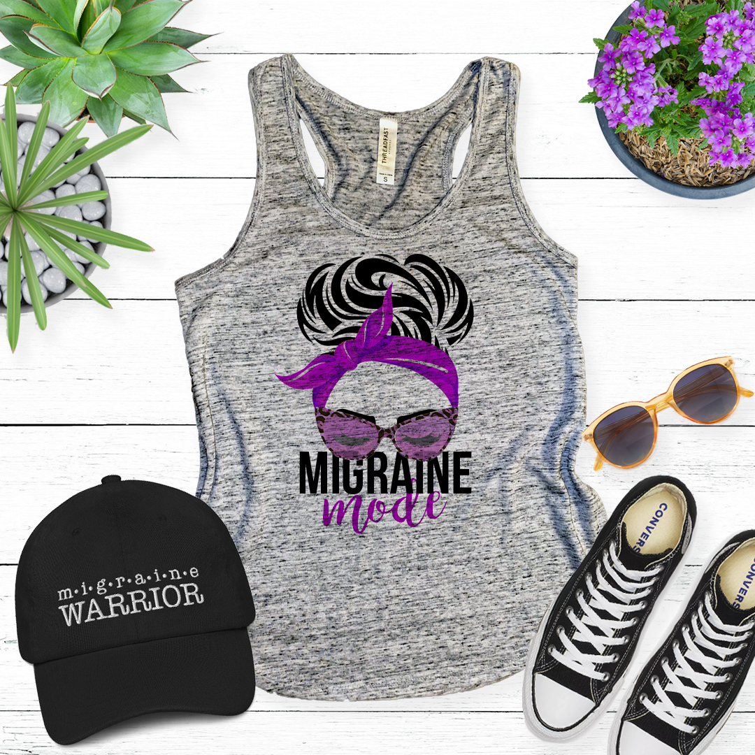 Migraine Mode Ladies Racerback Tank - Achy Smile Shop