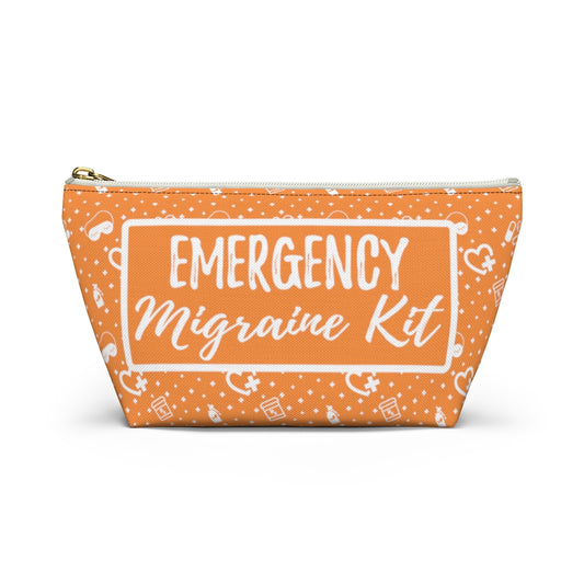 Emergency Migraine Kit Pouch (Tangerine) - Achy Smile Shop