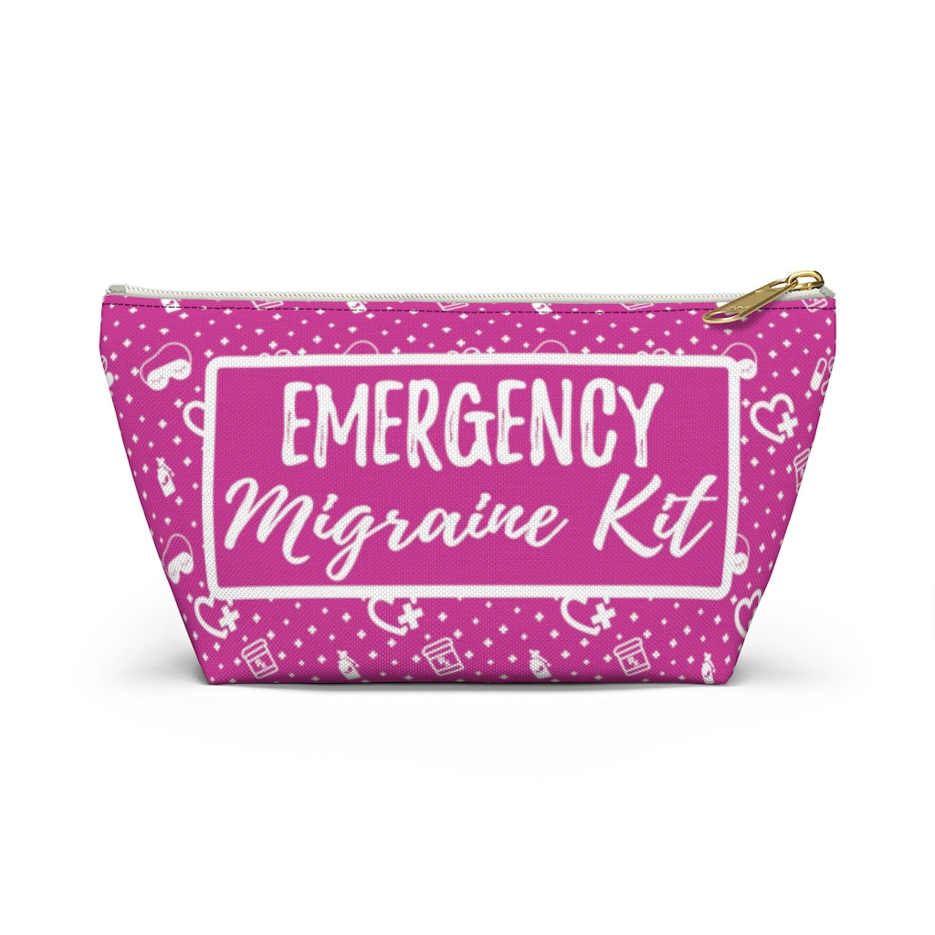 Emergency Migraine Kit Pouch (Bubble Gum) - Achy Smile Shop