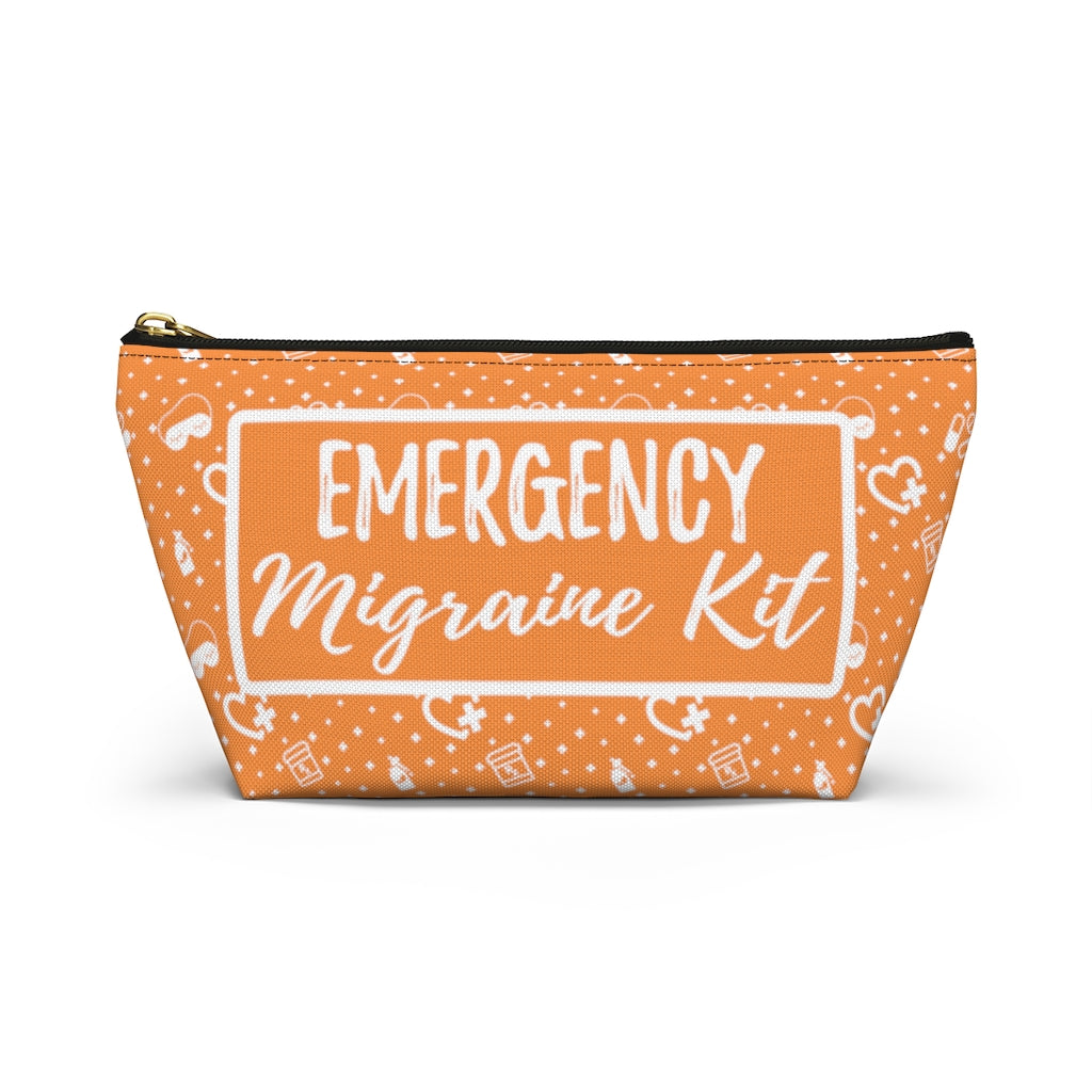 Emergency Migraine Kit Pouch (Tangerine) - Achy Smile Shop