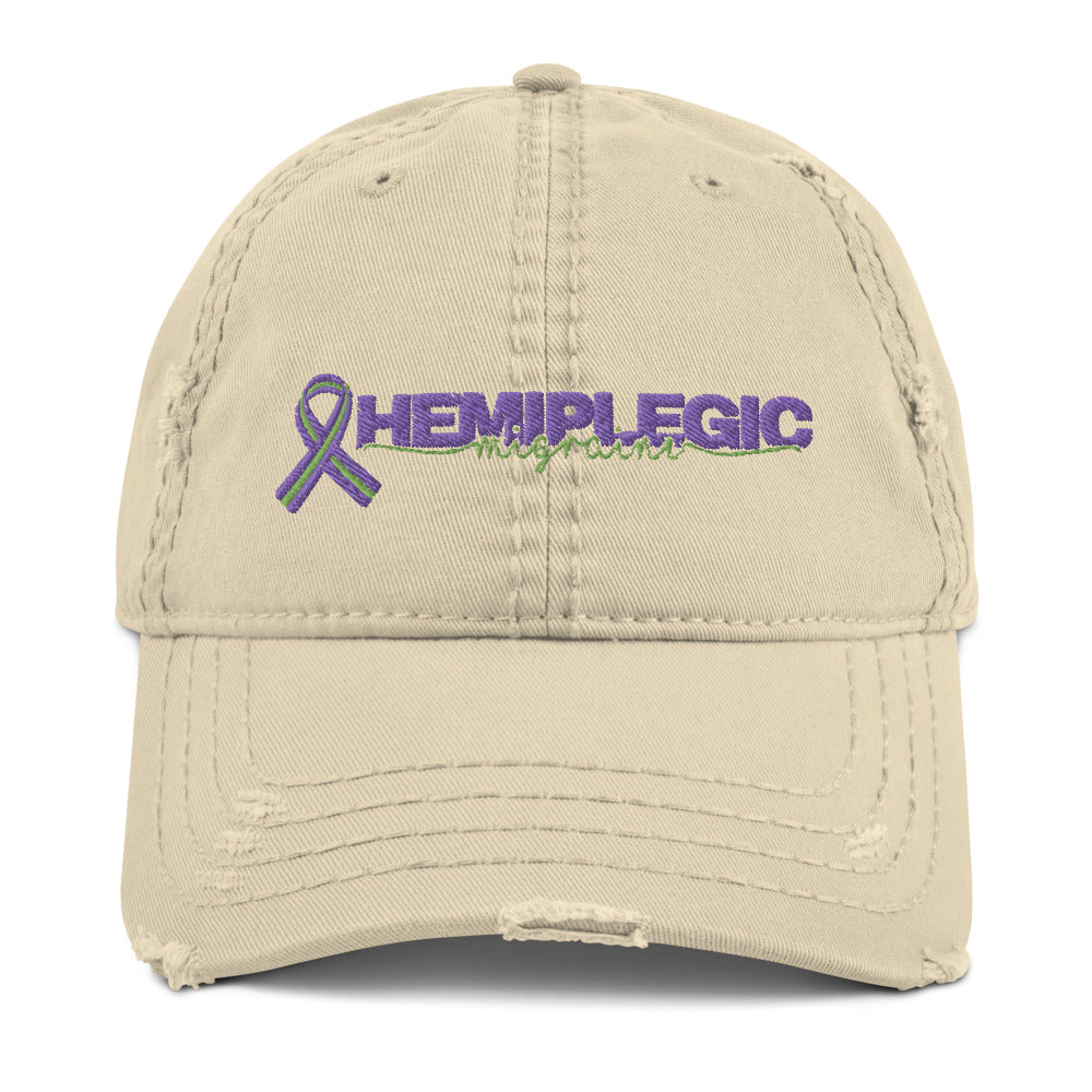Hemiplegic Migraine Distressed Hat - Achy Smile Shop