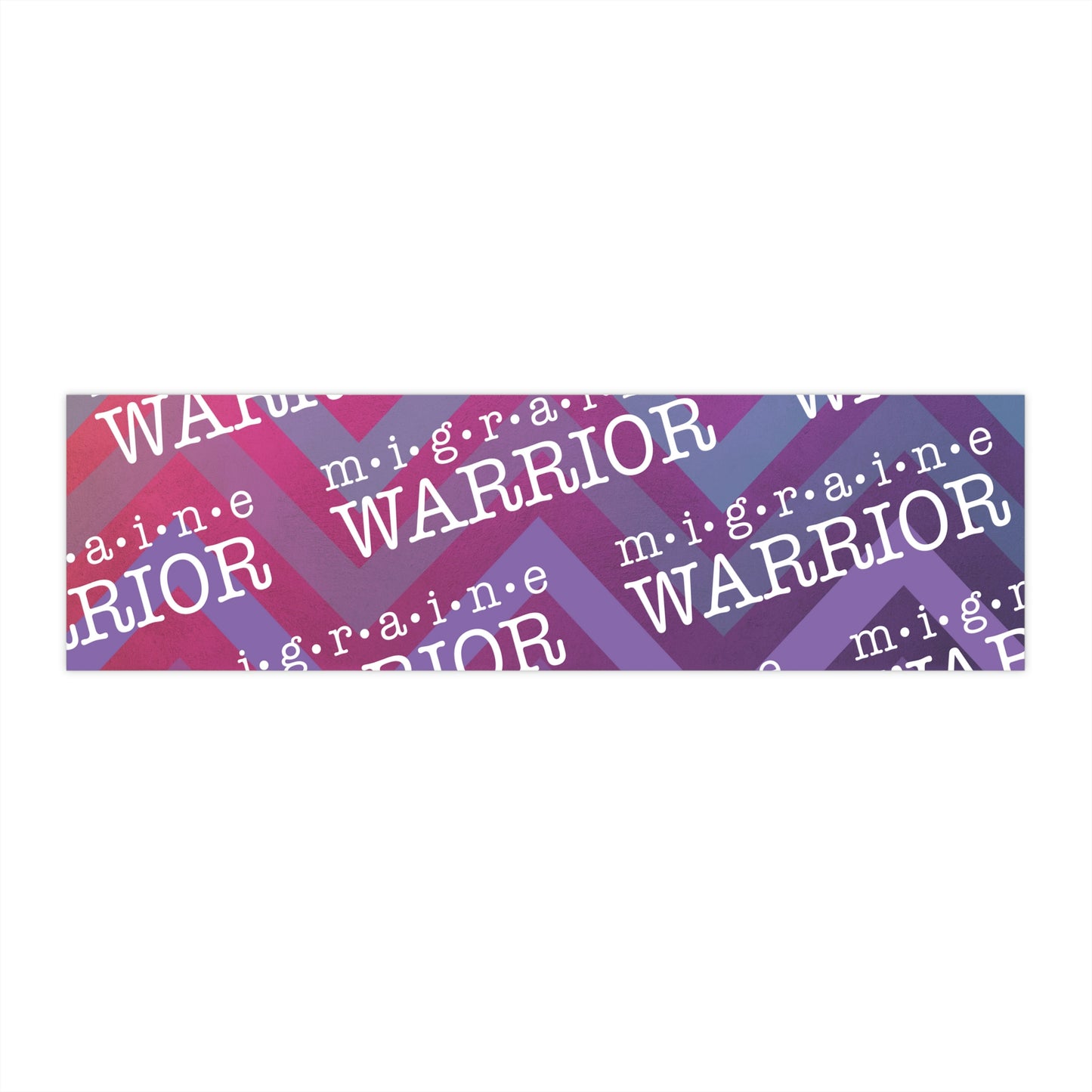 Migraine Warrior Zig Zag Bumper Stickers