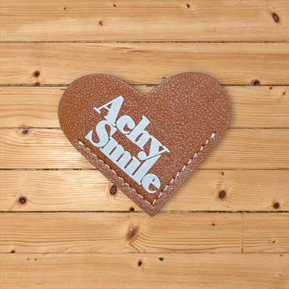 Vegan Leather Heart Bookmark