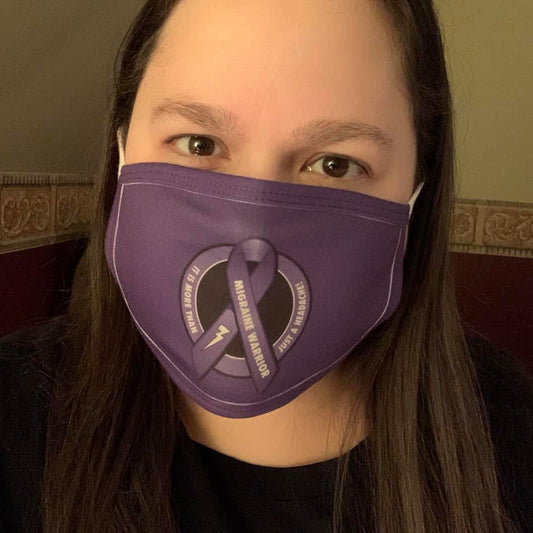 The Migraine Warrior Logo Cloth Mask Cover - Achy Smile Shop