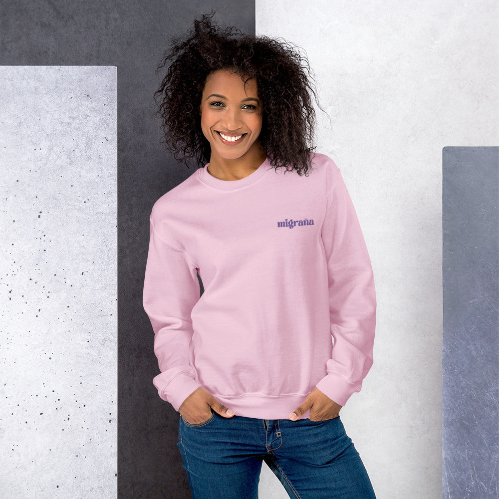 Migra a Embroidered Sweatshirt Achy Smile Shop