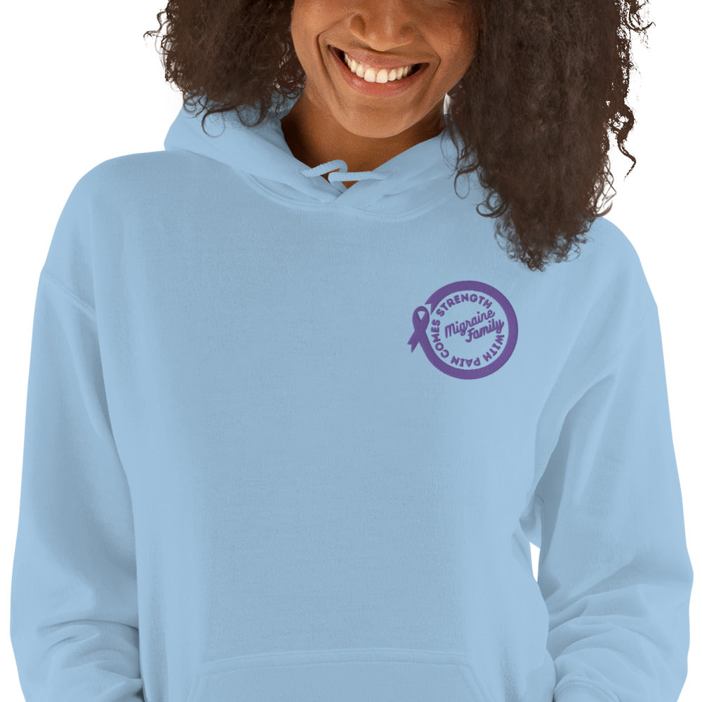 Migraine Family Unisex Embroidered Hoodie