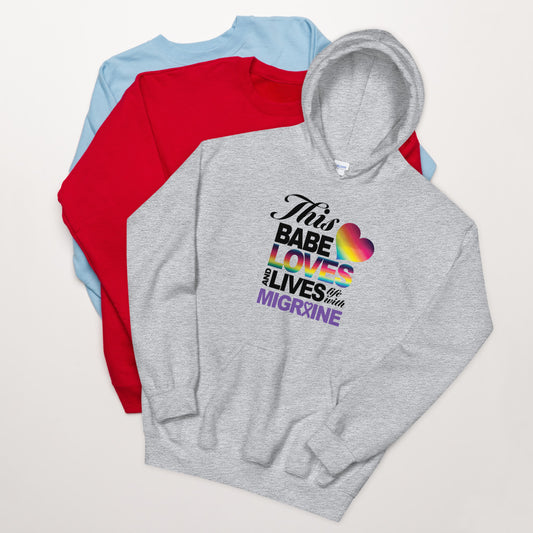 This Babe Loves & Lives Life Unisex Hoodie - Achy Smile Shop