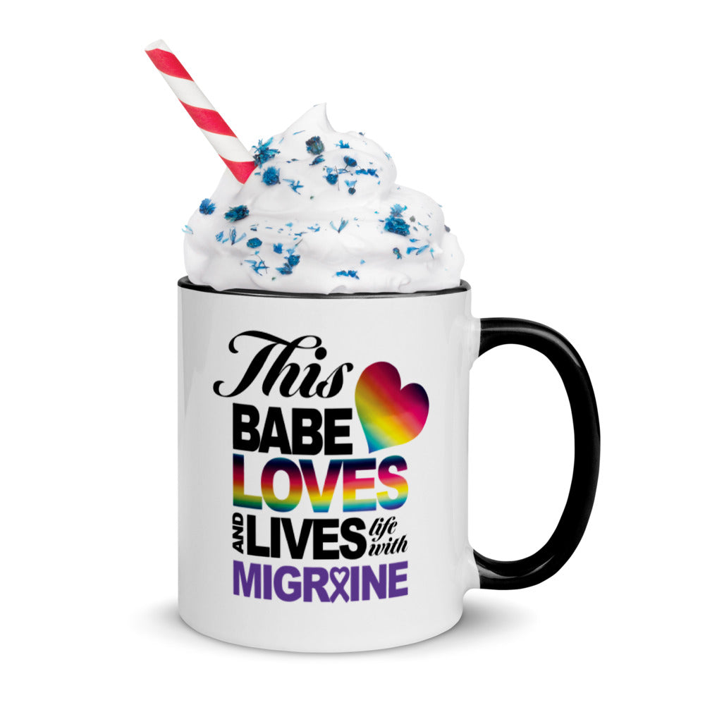 This Babe Loves & Lives Life Mug with Color Inside - Achy Smile Shop
