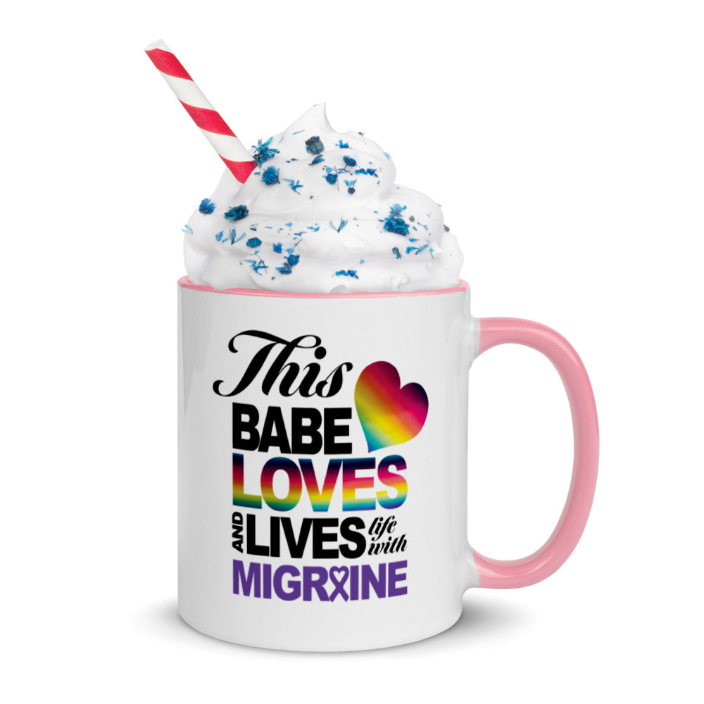 This Babe Loves & Lives Life Mug with Color Inside - Achy Smile Shop